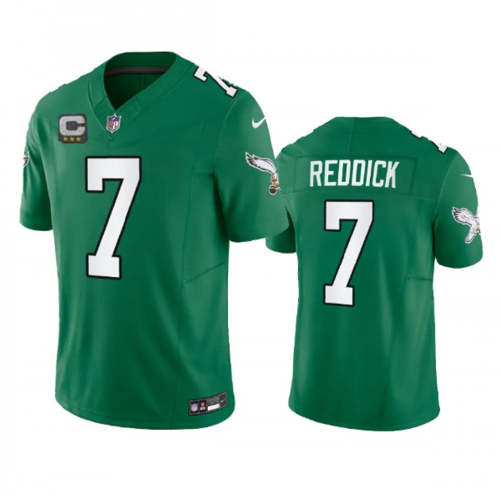 Men's Philadelphia Eagles #7 Haason Reddick Green 2023 F.U.S.E. With 3-star C Patch Vapor Untouchable Stitched Football Jersey 