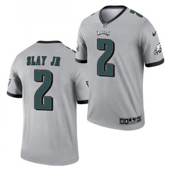 Men's Philadelphia Eagles #2 Darius Slay JR Silver Inverted Legend Stitched Football Jersey 