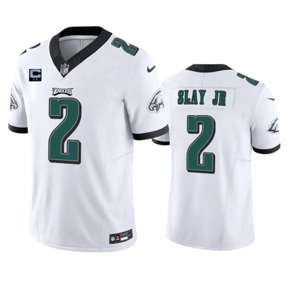 Men's Philadelphia Eagles #2 Darius Slay JR White 2023 F.U.S.E. With 1-Star C Patch Vapor Untouchable Limited Stitched Football Jersey 