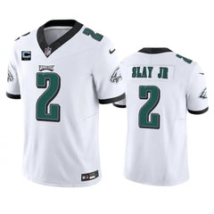 Men's Philadelphia Eagles #2 Darius Slay JR White 2023 F.U.S.E. With 1-Star C Patch Vapor Untouchable Limited Stitched Football Jersey 