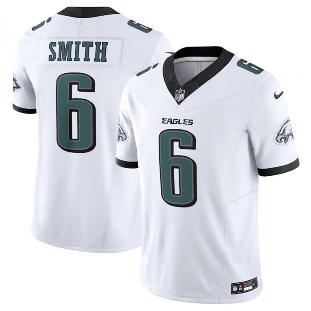 Men's Philadelphia Eagles #6 DeVonta Smith White 2023 F.U.S.E. Vapor Untouchable Limited Stitched Football Jersey 