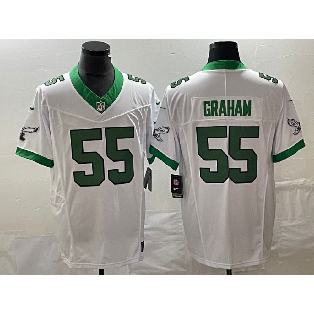 Men's Philadelphia Eagles #55 Brandon Graham White 2023 F.U.S.E. Vapor Untouchable Stitched Football Jersey 