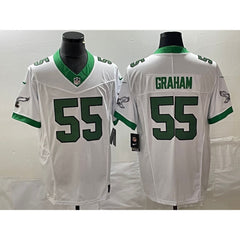 Men's Philadelphia Eagles #55 Brandon Graham White 2023 F.U.S.E. Vapor Untouchable Stitched Football Jersey 