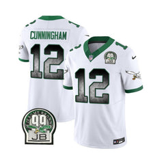 Men's Philadelphia Eagles #12 Randall Cunningham White 2023 F.U.S.E. Throwback Vapor Untouchable Limited Stitched Football Jersey 