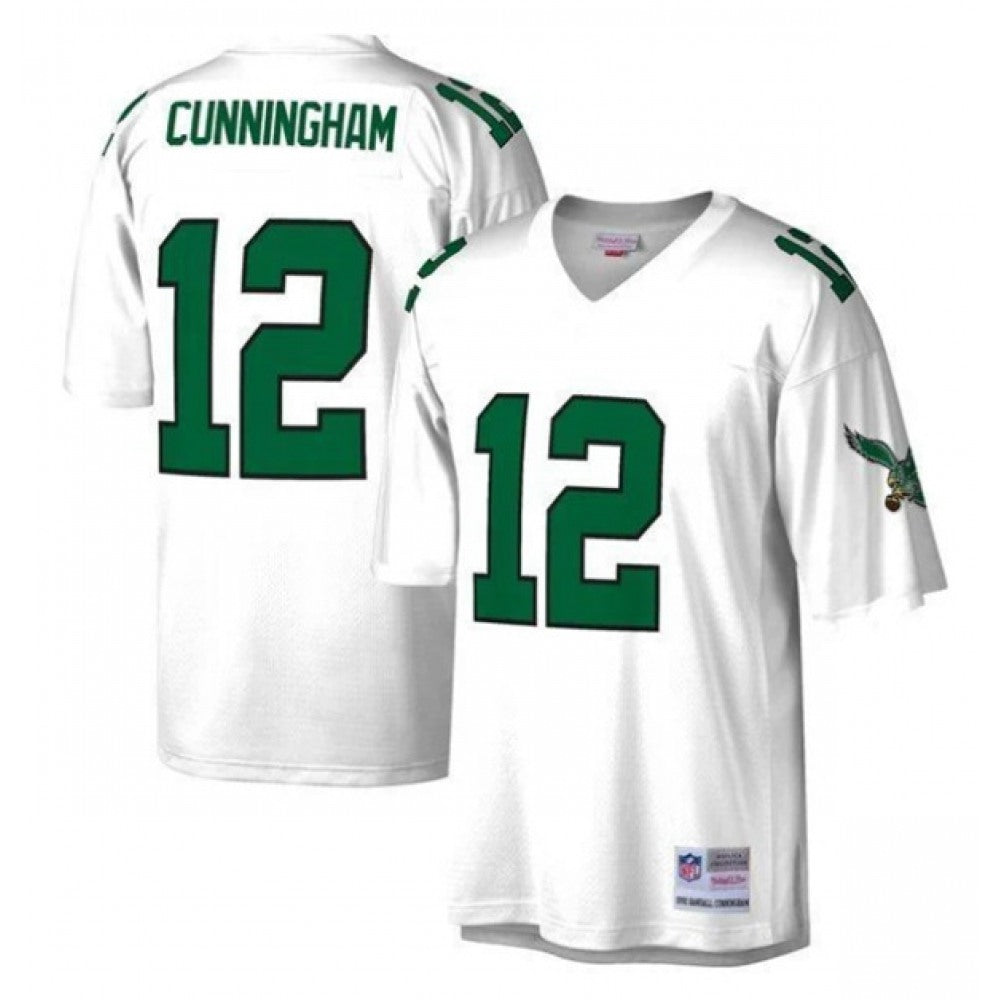 Men's Philadelphia Eagles #12 Randall Cunningham White Stitched Jersey 