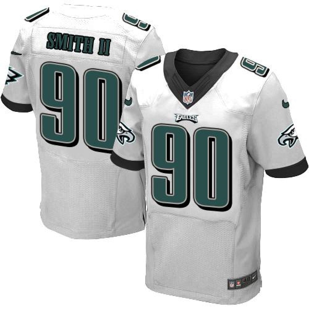 Eagles #90 Marcus Smith II White Men's Stitched NFL Elite Jersey 