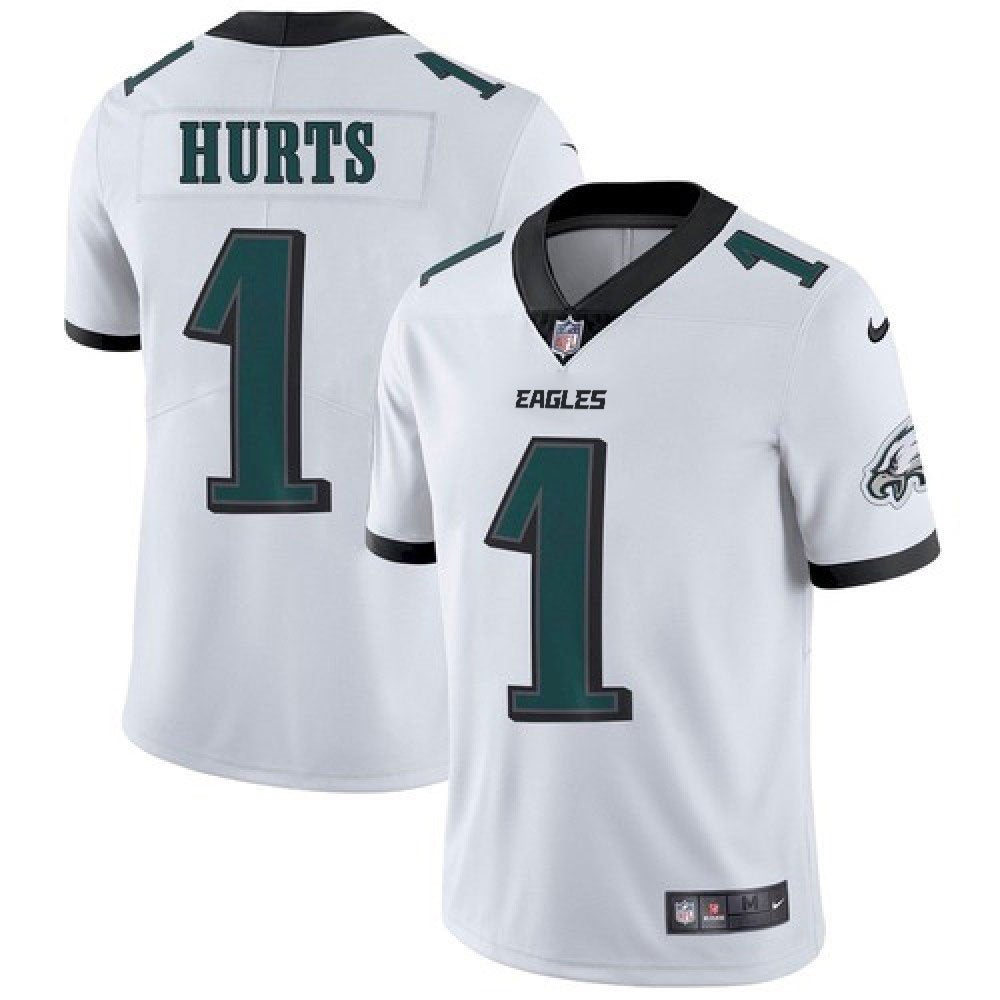 Men's Philadelphia Eagles #1 Jalen Hurts White Vapor Untouchable Limited Stitched Jersey 