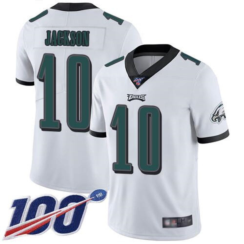 Men's Philadelphia Eagles #10 DeSean Jackson White 2019 100th Season Vapor Untouchable Limited Stitched NFL Jersey 