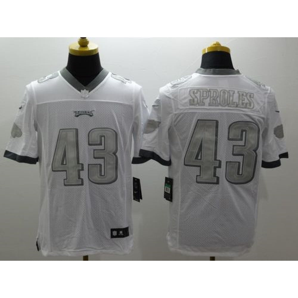 Eagles #43 Darren Sproles White Men's Stitched NFL Limited Platinum Jersey 