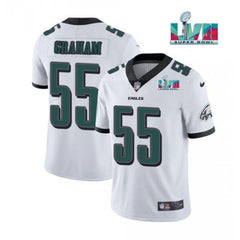 Men's Philadelphia Eagles #55 Brandon Graham White Super Bowl LVII Patch Vapor Untouchable Limited Stitched Football Jersey 