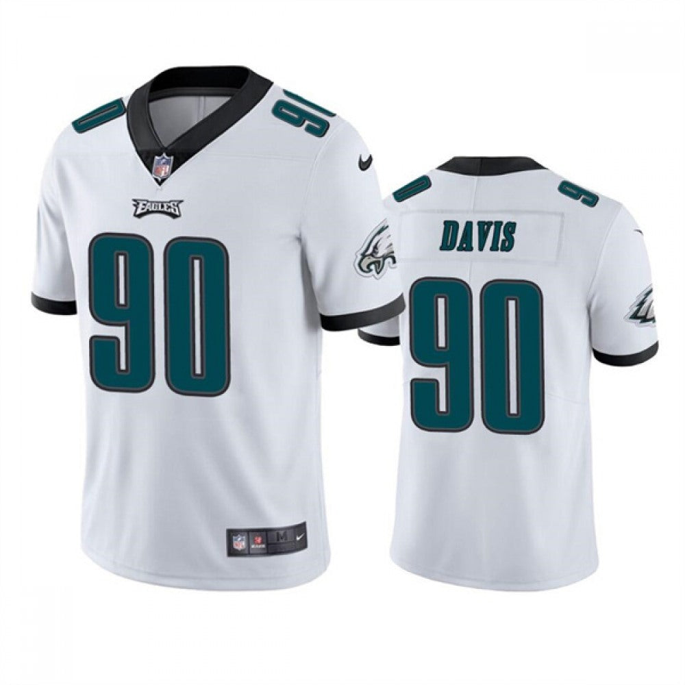 Men's Philadelphia Eagles #90 Jordan Davis White Vapor Untouchable Limited Stitched Jersey 