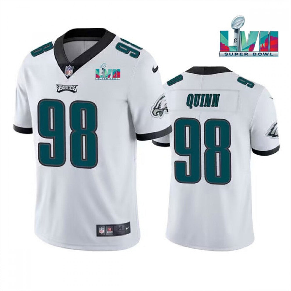 Men's Philadelphia Eagles #98 Robert Quinn White Super Bowl LVII Vapor Untouchable Limited Stitched Jersey 