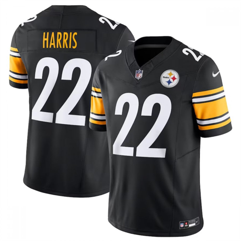 Men's Pittsburgh Steelers Black #22 Najee Harris 2023 F.U.S.E. Vapor Untouchable Limited Stitched Jersey 