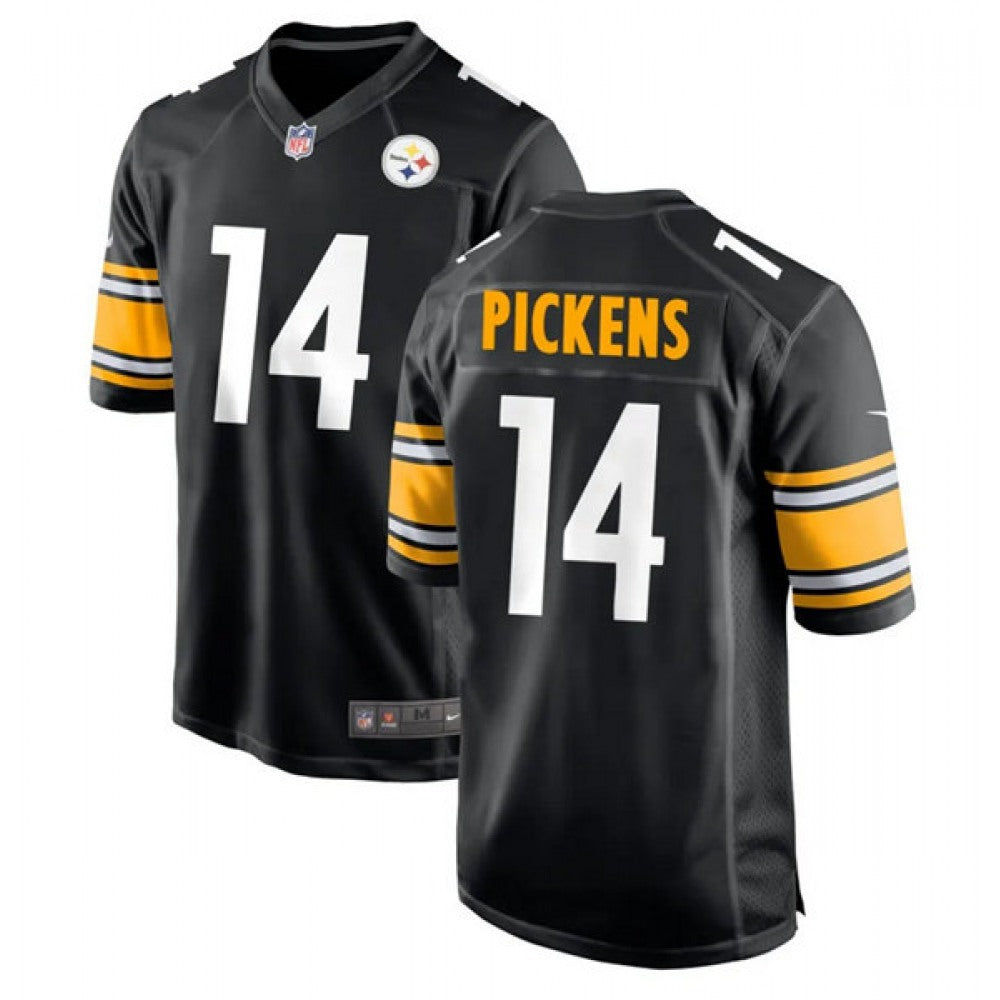 Men's Pittsburgh Steelers #14 George Pickens Black Stitched Jersey 