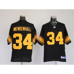 Steelers #34 Rashard Mendenhall Black With Yellow Number Stitched Youth NFL Jersey 