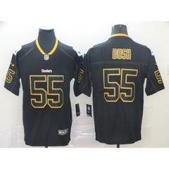 Men's Pittsburgh Steelers #55 Devin Bush Black NFL Lights Out Color Rush Stitched NFL Jersey 