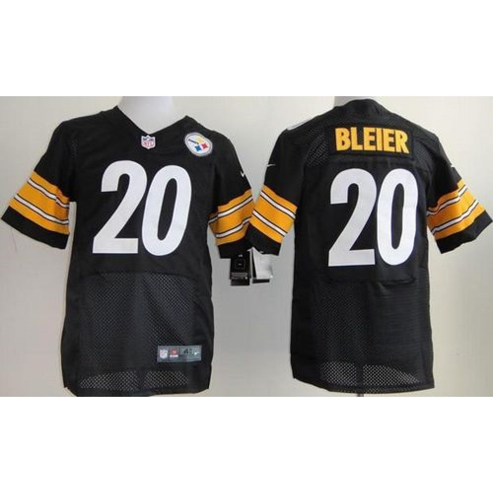 Steelers #20 Rocky Bleier Black Team Color Men's Stitched NFL Elite Jersey 