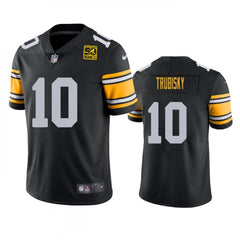 Men's Pittsburgh Steelers #10 Mitch Trubisky Black 2023 50th Anniversary Vapor Untouchable Limited Jersey 
