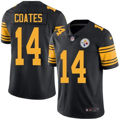 Steelers #14 Sammie Coates Black Men's Stitched NFL Limited Rush Jersey 