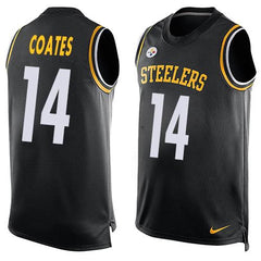 Steelers #14 Sammie Coates Black Team Color Men's Stitched NFL Limited Tank Top Jersey 