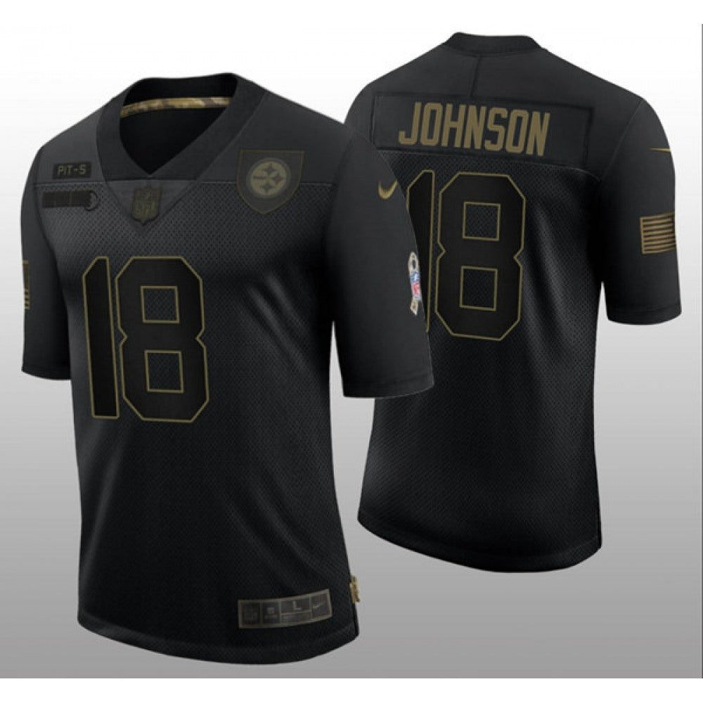 Men's Pittsburgh Steelers #18 Diontae Johnson Black Vapor Untouchable Limited Stitched Jersey 
