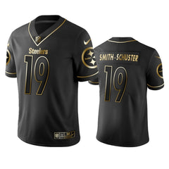Men's Pittsburgh Steelers #19 JuJu Smith-Schuster Black 2019 Golden Edition Limited Stitched NFL Jersey 