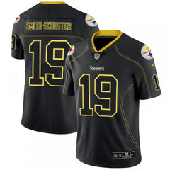 Men's Pittsburgh Steelers #19 JuJu Smith-Schuster Black NFL 2018 Lights Out Color Rush Limited Jersey 