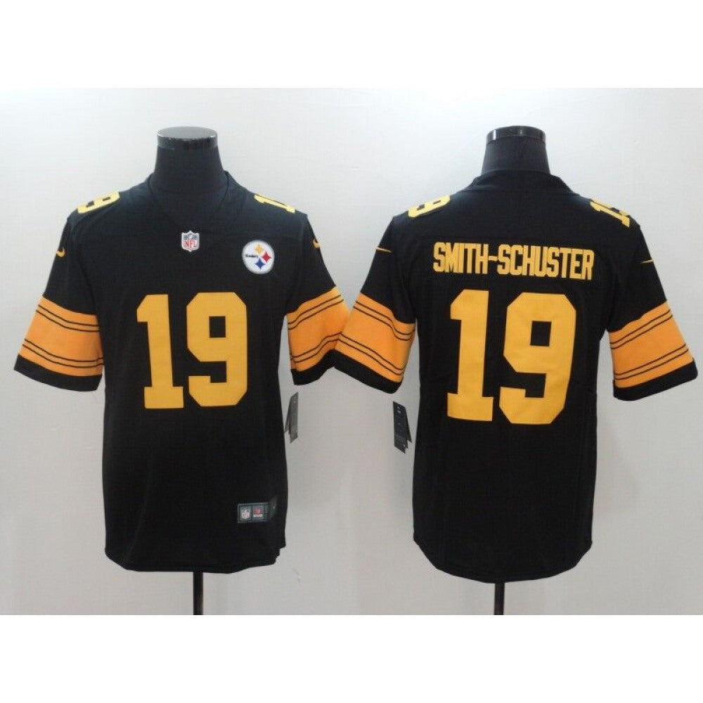 Men's Pittsburgh Steelers #19 JuJu Smith-Schuster Black Limited Rush Stitched NFL Jersey 