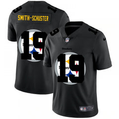Men's Pittsburgh Steelers #19 JuJu Smith-Schuster 2020 Black Shadow Logo Limited Stitched Jersey 