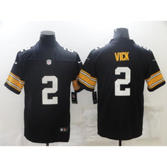 Men's Pittsburgh Steelers #2 Michael Vick Black Limited Stitched Jersey 