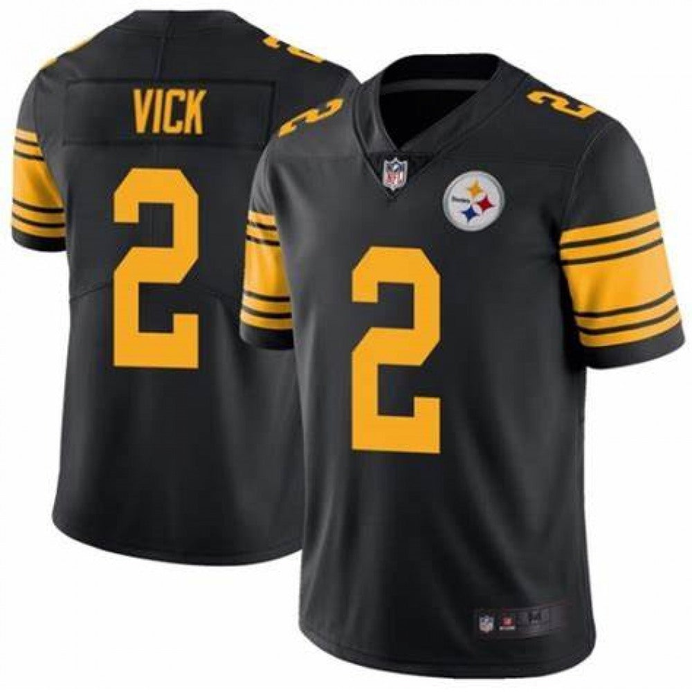 Men's Pittsburgh Steelers #2 Michael Vick Black Color Rush Limited Stitched Jersey 