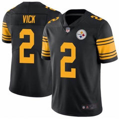 Men's Pittsburgh Steelers #2 Michael Vick Black Color Rush Limited Stitched Jersey 