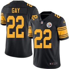 Steelers #22 William Gay Black Men's Stitched NFL Limited Rush Jersey 
