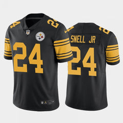 Men's Pittsburgh Steelers #24 Benny Snell Jr. Black Color Rush Limited Stitched Jersey 