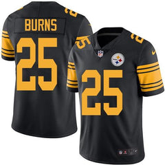 Steelers #25 Artie Burns Black Men's Stitched NFL Limited Rush Jersey 