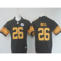 Men's Steelers #26 Le'Veon Bell Black Limited Rush Stitched NFL Jersey 