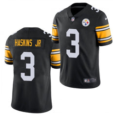 Men's Pittsburgh Steelers #3 Dwayne Haskins Jr. Black Vapor Untouchable Limited Stitched Jersey 