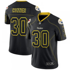 Men's Pittsburgh Steelers #30 James Conner Black 2018 Lights Out Color Rush Limited NFL Jersey 