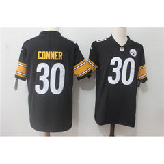 Men's Pittsburgh Steelers #30 James Conner Black Team Color Stitched NFL Vapor Untouchable Limited Jersey 