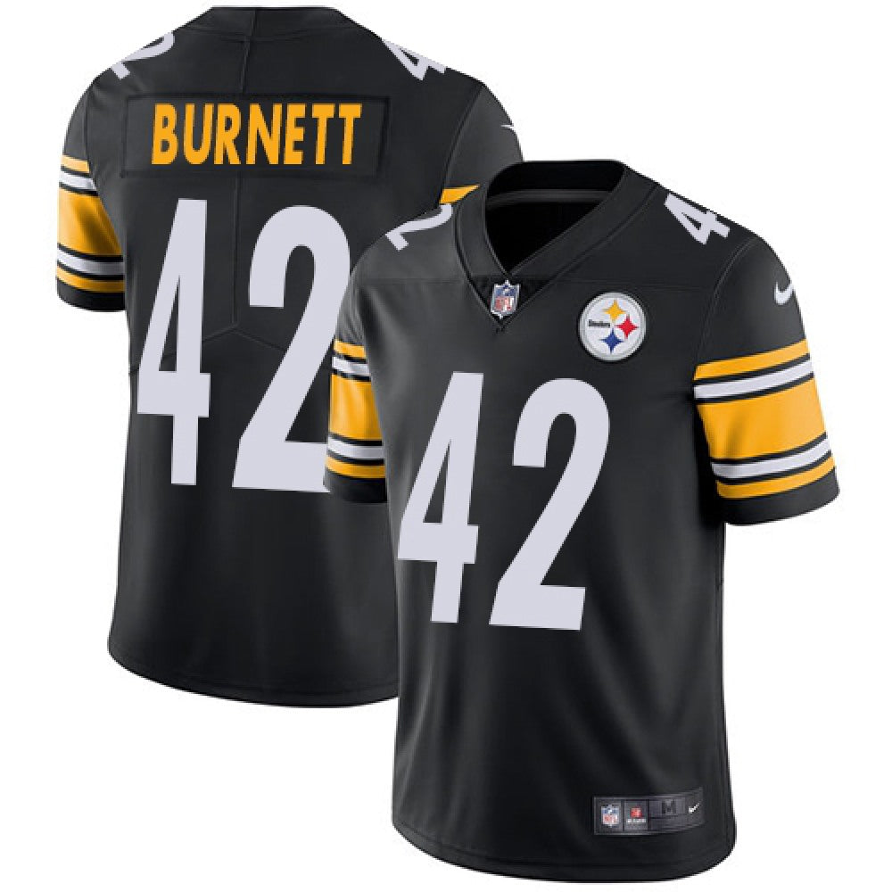 Men's Pittsburgh Steelers #42 Morgan Burnett Black Vapor Untouchable Limited Stitched NFL Jersey 