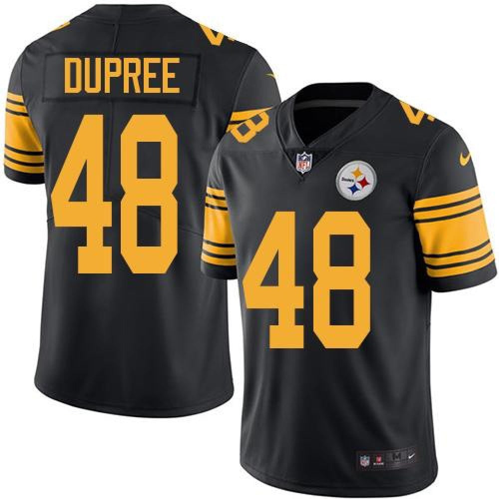 Steelers #48 Bud Dupree Black Men's Stitched NFL Limited Rush Jersey 