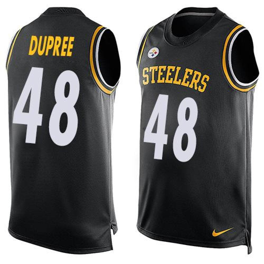 Steelers #48 Bud Dupree Black Team Color Men's Stitched NFL Limited Tank Top Jersey 