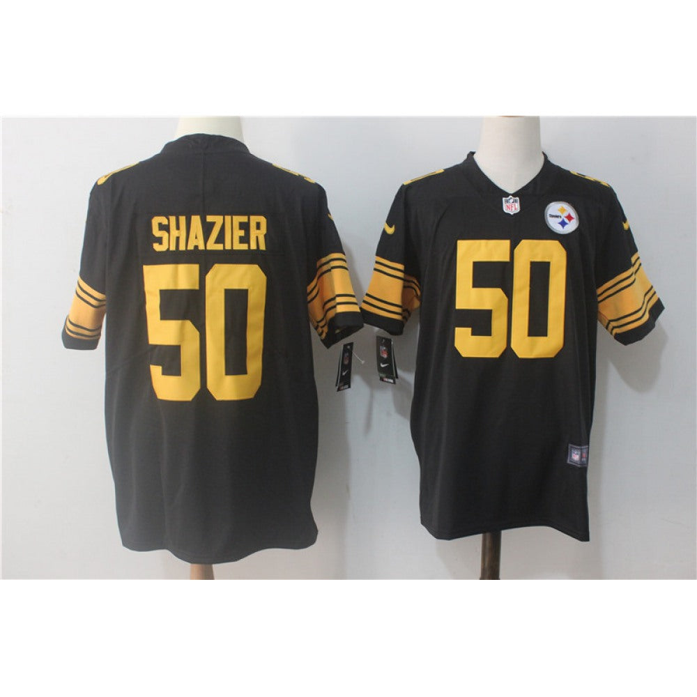 Men's Pittsburgh Steelers #50 Ryan Shazier Black Limited Rush Stitched NFL Jersey 