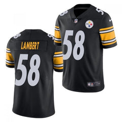 Men's Pittsburgh Steelers #58 Jack Lambert Black Vapor Untouchable Limited Stitched Jersey 