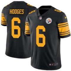 Men's Pittsburgh Steelers #6 Devlin Hodges 2019 Black Color Rush Limited Stitched NFL Jersey 