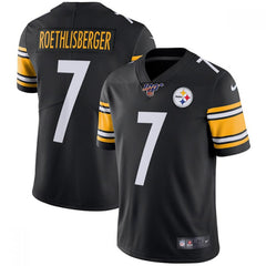 Men's Pittsburgh Steelers #7 Ben Roethlisberger Black 2019 100th Season Vapor Untouchable Limited Stitched NFL Jersey 