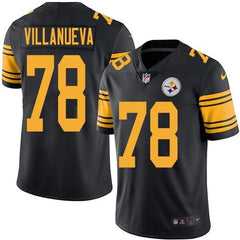 Steelers #78 Alejandro Villanueva Black Men's Stitched NFL Limited Rush Jersey 