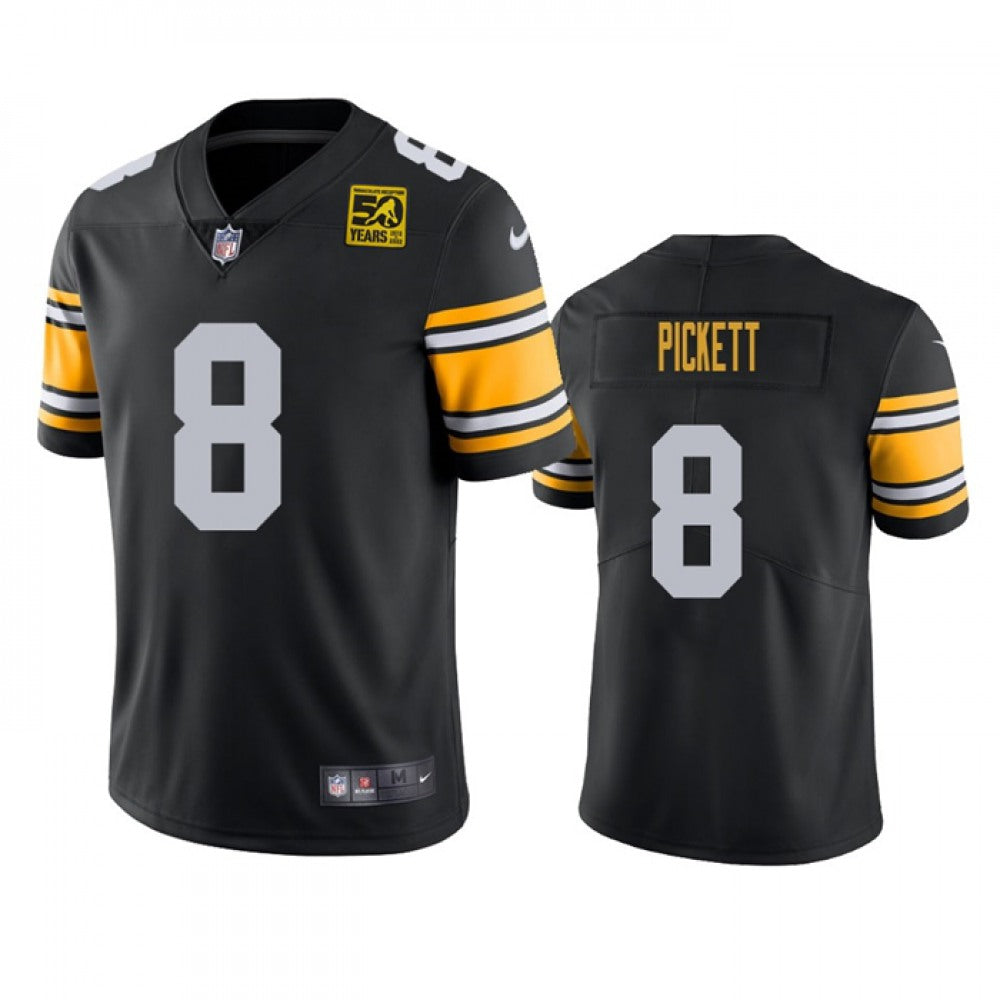 Men's Pittsburgh Steelers #8 Kenny Pickett Black 2023 50th Anniversary Vapor Untouchable Limited Jersey 