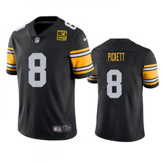 Men's Pittsburgh Steelers #8 Kenny Pickett Black 2023 50th Anniversary Vapor Untouchable Limited Jersey 