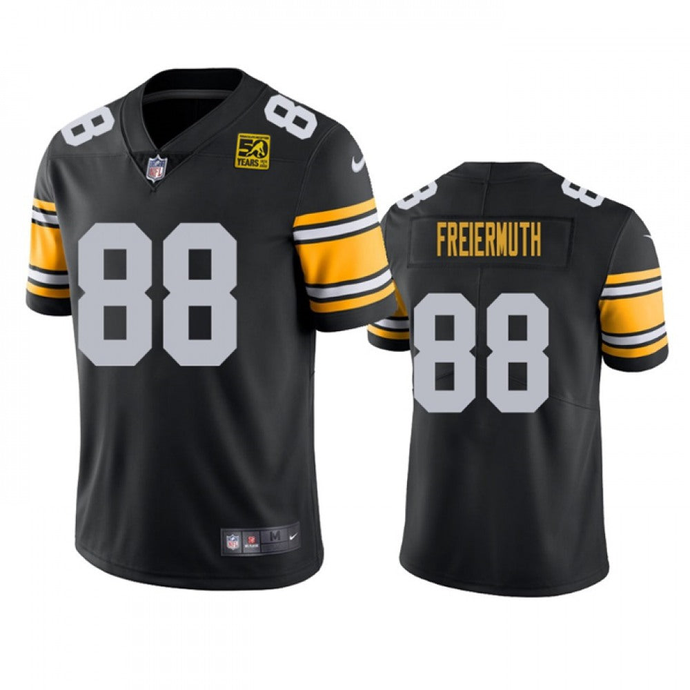Men's Pittsburgh Steelers #88 Pat Freiermuth Black 2023 50th Anniversary Vapor Untouchable Limited Jersey 